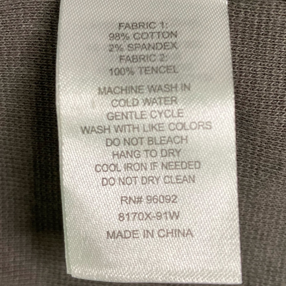 Carolina Belle Montreal Waterfall Open Front Draped Mixed Media Jacket (Size 1X) - Picture 11 of 13